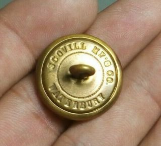 Antique Civil War Era South Carolina Scovill Waterbury Brass Coat Button Rare 3