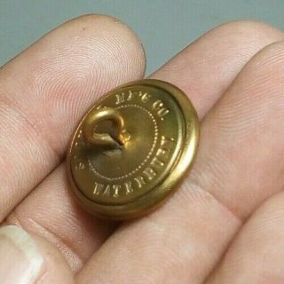 Antique Civil War Era South Carolina Scovill Waterbury Brass Coat Button Rare 5