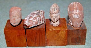 4 - Ancient Greco - Roman Greek Terracotta Head Bust Figure Artifact - Figures