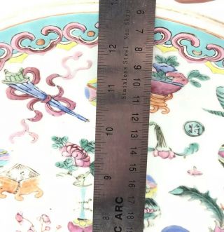 Antique Chinese Famille Rose Charger Plate 19th Century Precious Objects 3