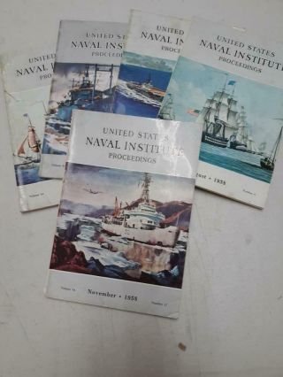5 United States Naval Institute Proceedings Magazines,  1958