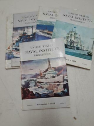 5 UNITED STATES NAVAL INSTITUTE PROCEEDINGS MAGAZINES,  1958 2