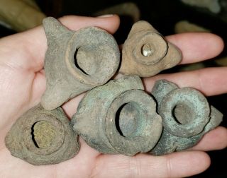 5 Mini Offering Mayan Pots Pre - Columbian Ancient Artifacts Huastec Olmec Mexico