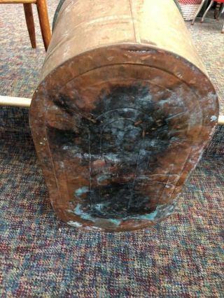 Rare Antique Vintage Copper Boiler w/Lid Wash Tub Wood Handles Stunning 4