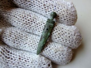 Ancient Roman Sword Bronze Legionary Gladius Amulet Pendant 1 - 2 A.  D.