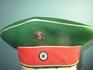 Marked Unknown German Ww1 Visor Cap Hat Mutze Kradche Helmet Shako Kepi
