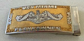 Uss Miami Ssn 755 “plankowner” Buckle