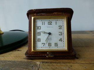 Vintage Tiffany Travel Alarm Clock With 8 Day 15 Jewel Concord Movement