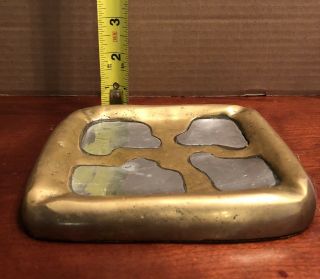 David Marshall Disenos Vintage Brutalist Brass & Aluminum Ashtray Sevilla Spain 11