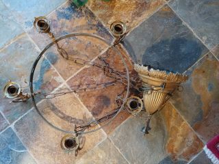 Arts & Crafts/mission Brass chandelier,  light fixture,  antique,  sconce,  lamp 14 12