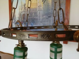 Arts & Crafts/mission Brass chandelier,  light fixture,  antique,  sconce,  lamp 14 4