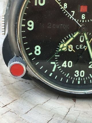 Soviet AirForce Panel Cockpit Clock ACS - 1 