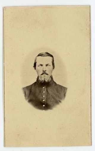 Cdv Civil War Soldier,  Ann Arbor,  Mich.  With Tax Stamp