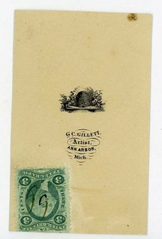cdv Civil War Soldier,  Ann Arbor,  Mich.  with Tax Stamp 2