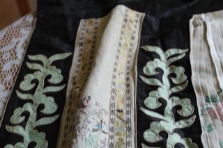 ANTIQUE CHINESE Silk Tapestry Table Cover? Forbidden Stitch 4