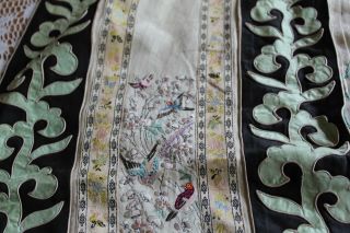ANTIQUE CHINESE Silk Tapestry Table Cover? Forbidden Stitch 5