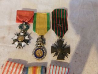 WW1 French medal group,  Including Legion of Honor,  and 50 year anniversary of WW 2