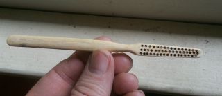 1860s Small Size Bone Toothbrush Dug In 1860s Victorian House Trash Pit