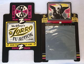 Vintage Walt Disney ' s ZORRO Drawing Tracing Magic Slate Game & Board 2