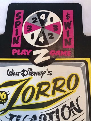 Vintage Walt Disney ' s ZORRO Drawing Tracing Magic Slate Game & Board 5