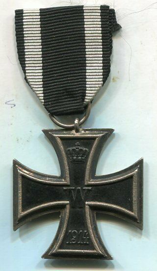 Ww1 German Iron Cross 2nd Class Medal Ring Marked