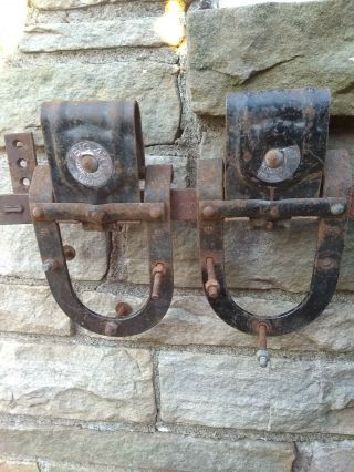 Antique Barn Door Rollers With 8 