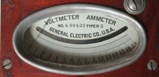VOLTMETER AMMETER GENERAL ELECTRIC CO.  NO.  498425 TYPE 2 PAT MAR.  16,  1915 11