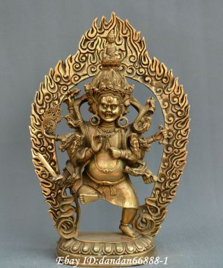 Collect China Tibet Buddhism Old Bronze Vajra Ucchusma Ucchusma Mantra Statue