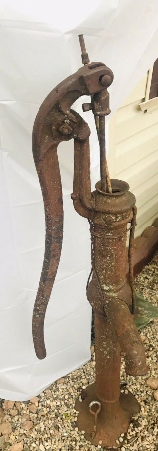Vintage Dempster Windmill Co.  Beatrice NE Cast Iron Antique Hand Water Well Pump 2
