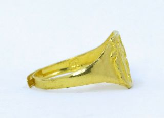 vintage 24k solid gold ring.  999 adjustable size,  chinese characters 4