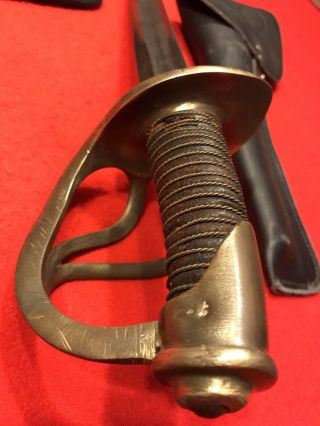 Civil War Model 1840 Cavalry Saber with Scabbard by Friedrick Potter 12