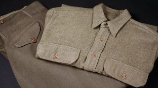 Ww1 Us Army Wool Shirt & Breeches,  Ca.  1918