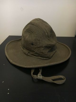 Vintage French Army Bush Jungle Hat Size 58 Indochina War