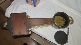 1920s Antique Seth Thomas Key Wind Banjo Wall Clock U.  S.  S.  Constitution Battle 8
