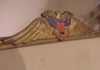 VINTAGE BRASS SHIELD EAGLE WINGS MILITARY U.  S.  AIR FORCE PORTRAIT PHOTO FRAME 3