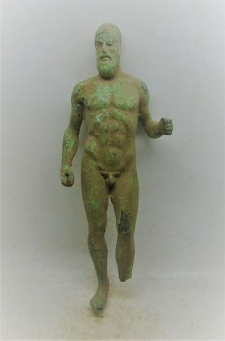 Scarce Ancient Roman Bronze Statuette Of Dionysis Circa 100 - 300ad European