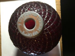 Old Quilted Lightning Rod Ball Globe Ruby,  BLOOD RED Glass,  THE BEST 3