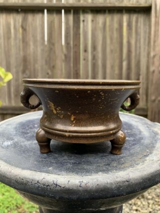 antique chinese bronze incense burner Qing China Asian 2