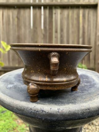 antique chinese bronze incense burner Qing China Asian 3