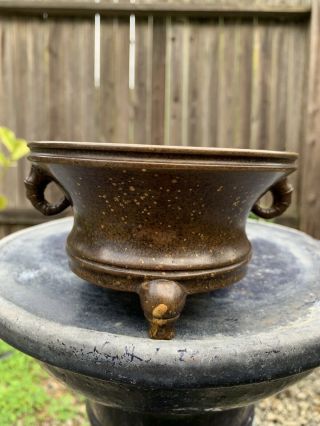 antique chinese bronze incense burner Qing China Asian 4
