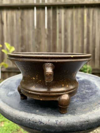 antique chinese bronze incense burner Qing China Asian 5