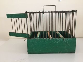 Antique Coal Miners Canary Bird Cage To Detect Methane Gas And Carbon Monoxide