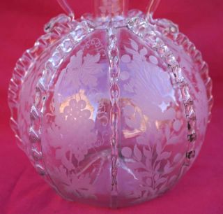 Antique Dutch Art Glass Decanter Carafe Bottle Engraved Blown Glass 18th C 5