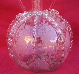 Antique Dutch Art Glass Decanter Carafe Bottle Engraved Blown Glass 18th C 7