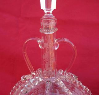 Antique Dutch Art Glass Decanter Carafe Bottle Engraved Blown Glass 18th C 8