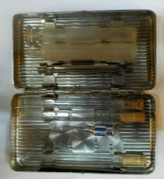 Antique or Vintage B - D Glass Syringe Set w/ Metal Case No.  1511 3
