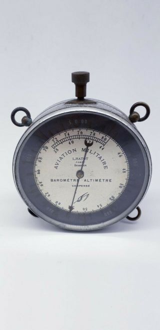 Wwi Ww1 French Altimeter Aviation Militaire And Two Photos No Rfc 1914 - 1918