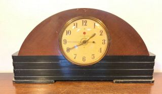 Vintage Art Deco General Electric Telechron 4h12 Mantle Clock 1940’s