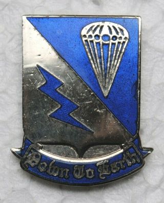 Wwii,  507th Airborne Infantry,  Crest (dui),  Clutch Back,  No Hallmark