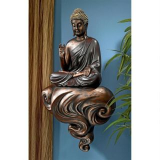 Asian 22 " (3) Dimensional Buddha Sculptural Wall Meditative Hanging Decoration